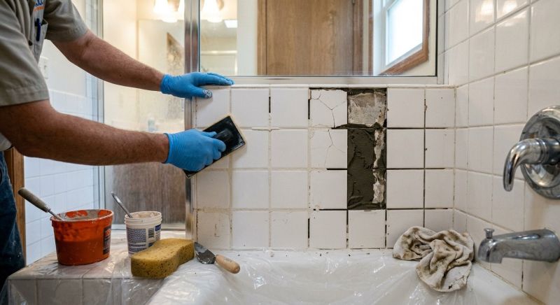 Replacing Damaged Bathroom Tiles