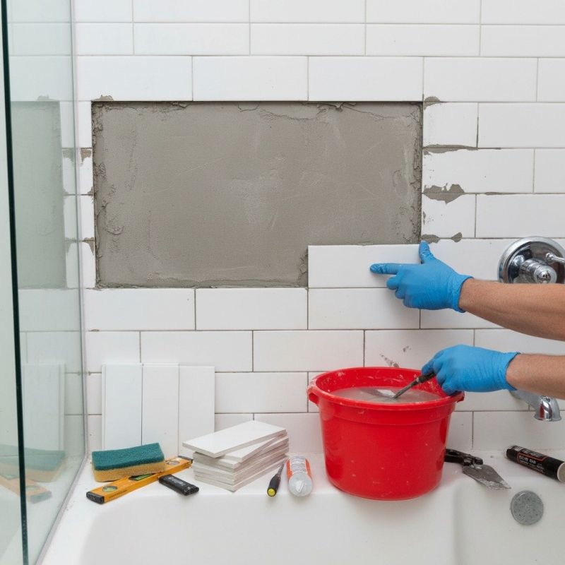 Replacing Damaged Bathroom Tiles