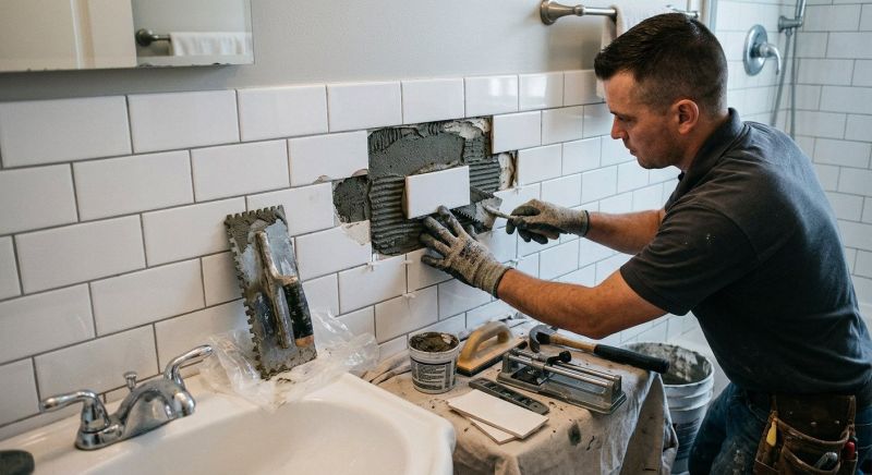 Replacing Damaged Bathroom Tiles