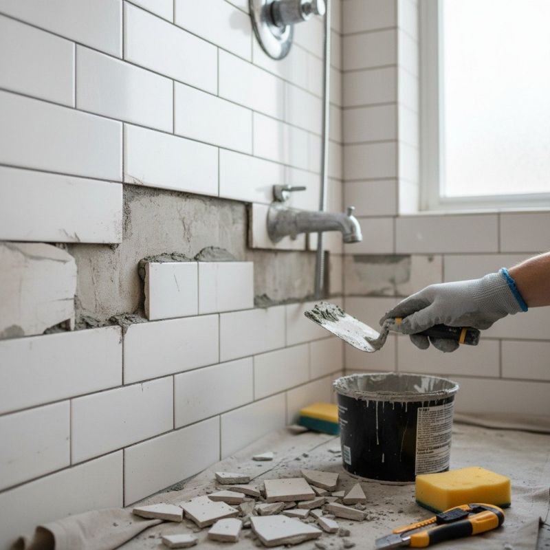 Replacing Damaged Bathroom Tiles