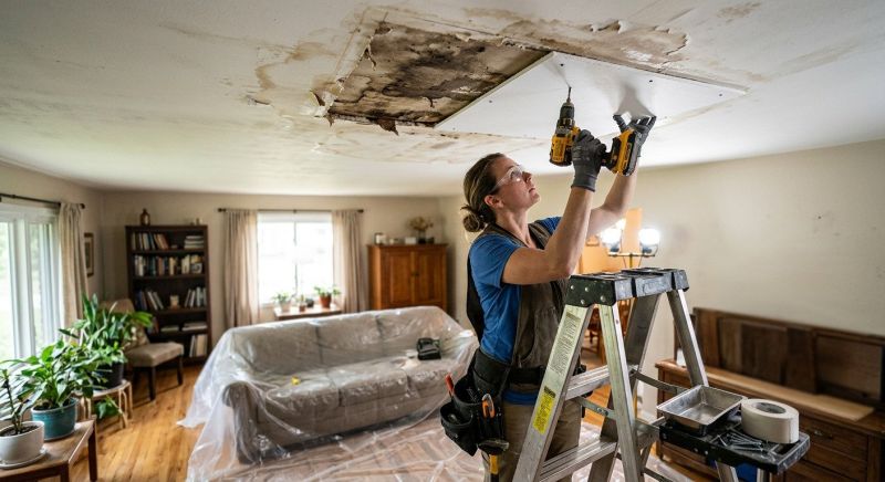 Water-Damaged Drywall Repair